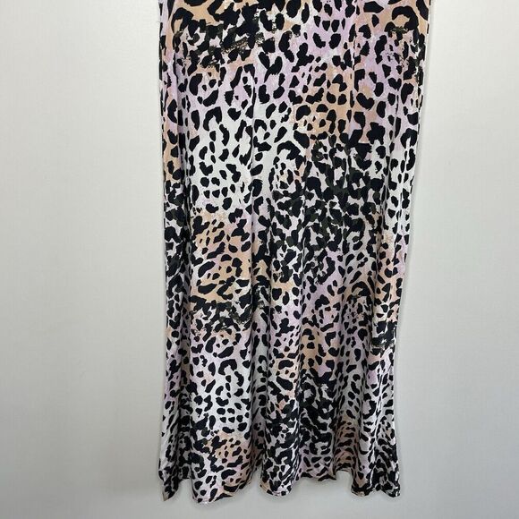 VERONICA BEARD Amani Dress Women 2 Silk Button Front Midi Leopard Print Stretch - Picture 14 of 16